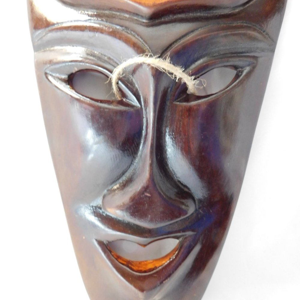 Vintage African Hand Carved Wood Mask